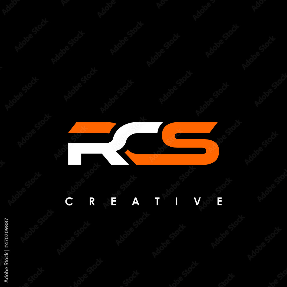 RCS Letter Initial Logo Design Template Vector Illustration - obrazy, fototapety, plakaty 