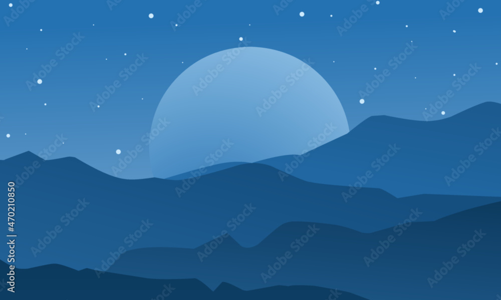 Fototapeta premium moon and stars