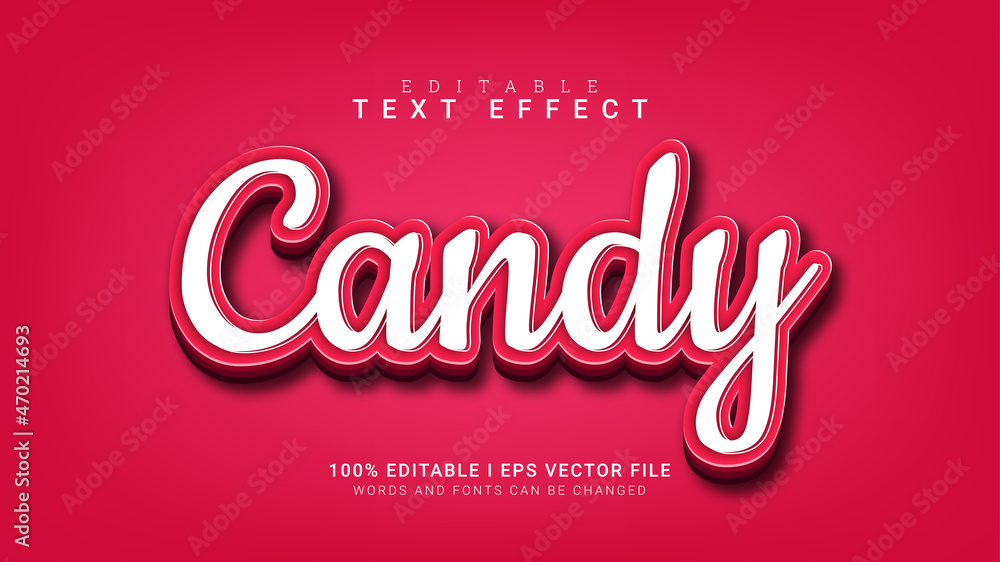 candy editable text effect vector illustration