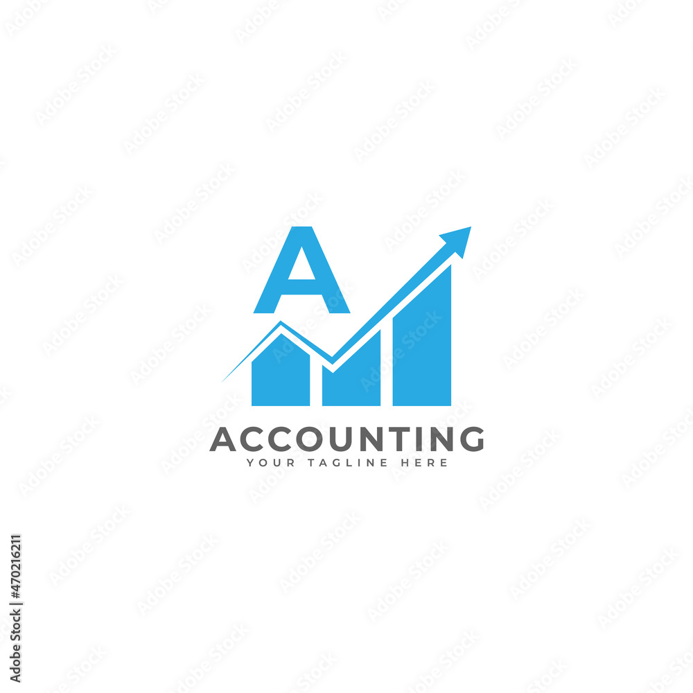 Initial Letter A Chart Bar Finance Logo Design Inspiration Initial Letter A Chart Bar Finance Logo Design Inspiration