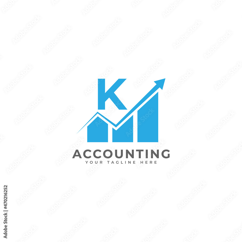 Initial Letter K Chart Bar Finance Logo Design Inspiration Initial Letter K Chart Bar Finance Logo Design Inspiration