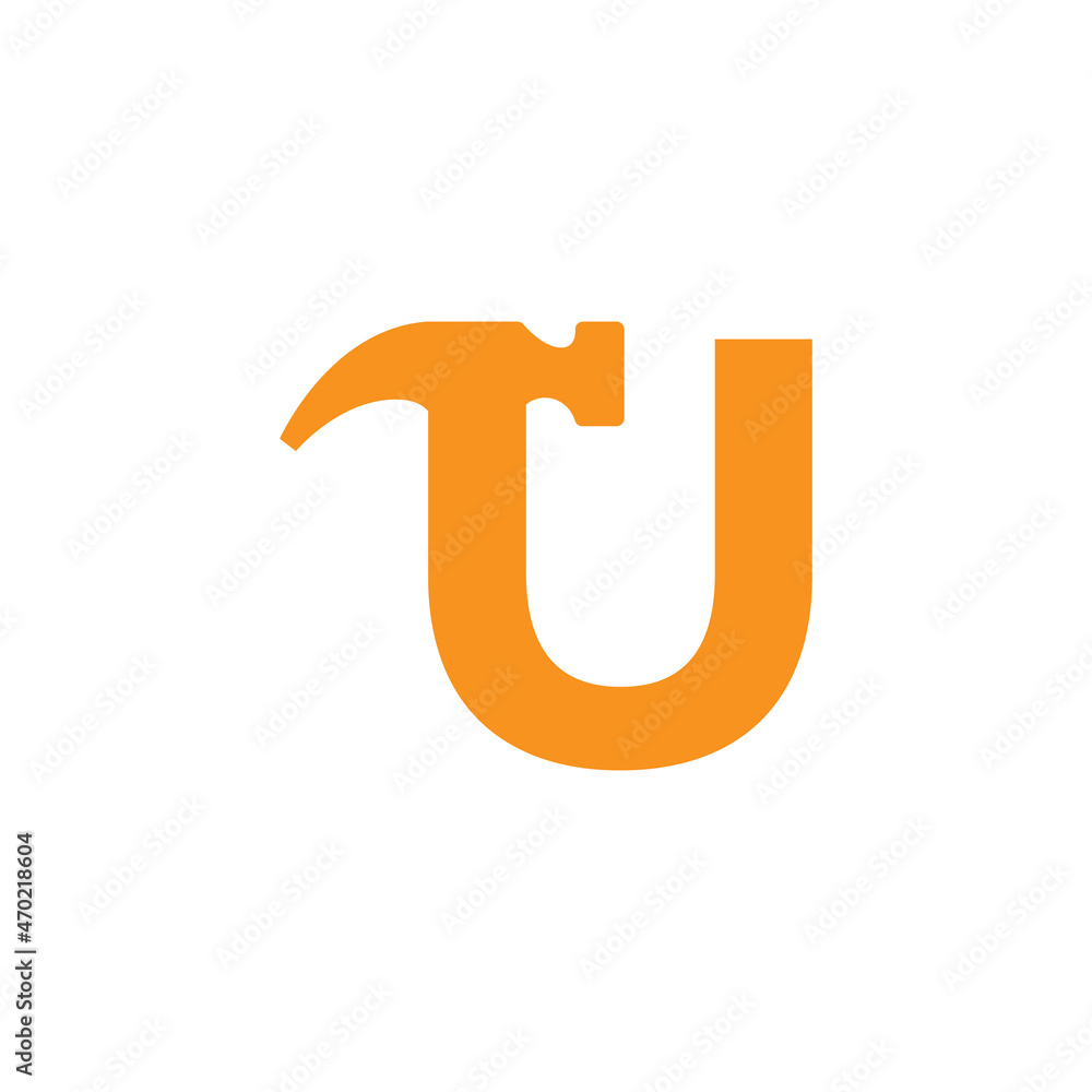 Initial Letter U Hammer Logo Design Inspiration Initial Letter U Hammer Logo Design Inspiration