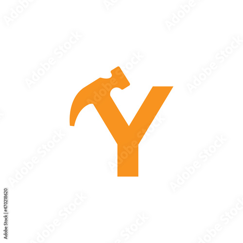 Initial Letter Y Hammer Logo Design Inspiration