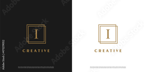 Letter I logo icon design template elements