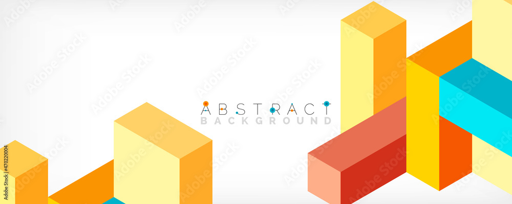 Abstract background. 3d cubes, cubic elements and blocks. Techno or business concept for wallpaper, banner, background, landing page Abstract background. 3d cubes, cubic elements and blocks. Techno or business concept for wallpaper, banner, background, landing page