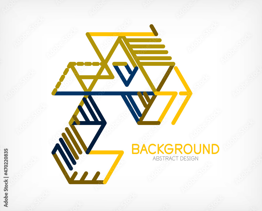 Abstract background. Color lines on white background. Linear abstract composition. Techno or business concept for wallpaper, banner, background, landing page Abstract background. Color lines on white background. Linear abstract composition. Techno or business concept for wallpaper, banner, background, landing page
