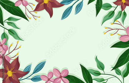 gradient floral background © MozkaIllustration