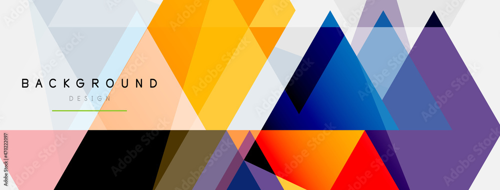 Mosaic triangles geometric background. Techno or business concept, pattern for wallpaper, banner, background, landing page
