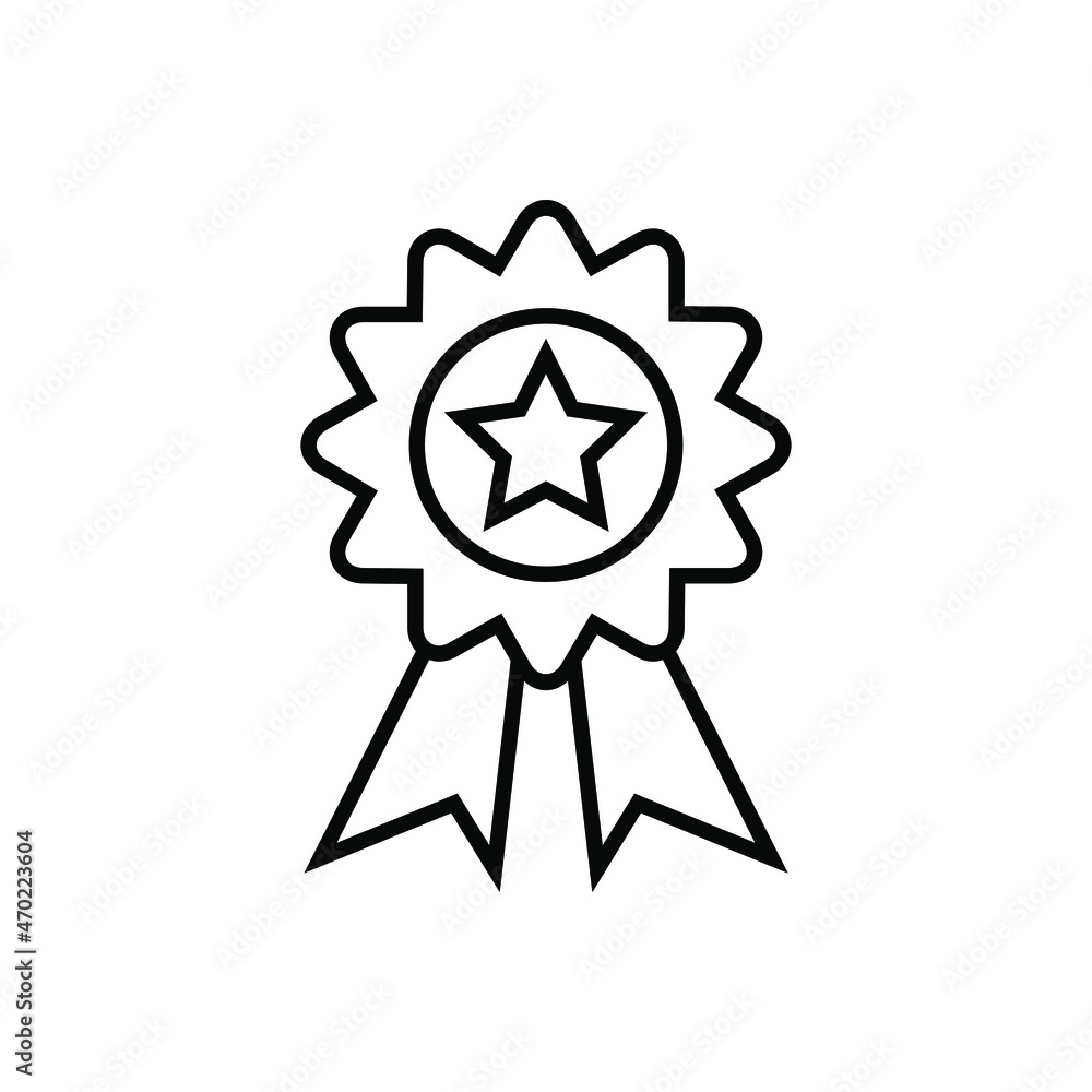 Star award ribbon icon vector graphic Star award ribbon icon vector graphic