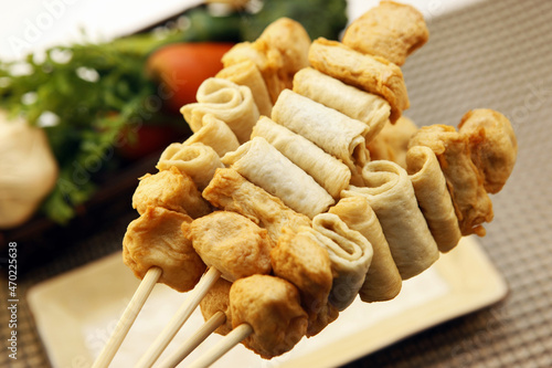 Tableau sur toile 겨울철 더욱 맛있는 꼬치 어묵
