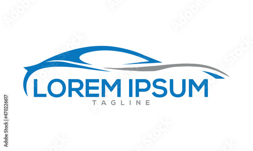 Unique sports car logo Modern and minimalist vector and abstract logo