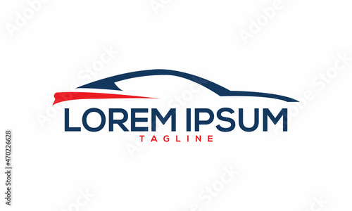 Unique sports car logo Modern and minimalist vector and abstract logo