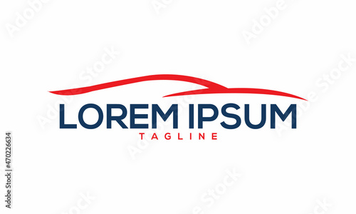 Unique sports car logo Modern and minimalist vector and abstract logo