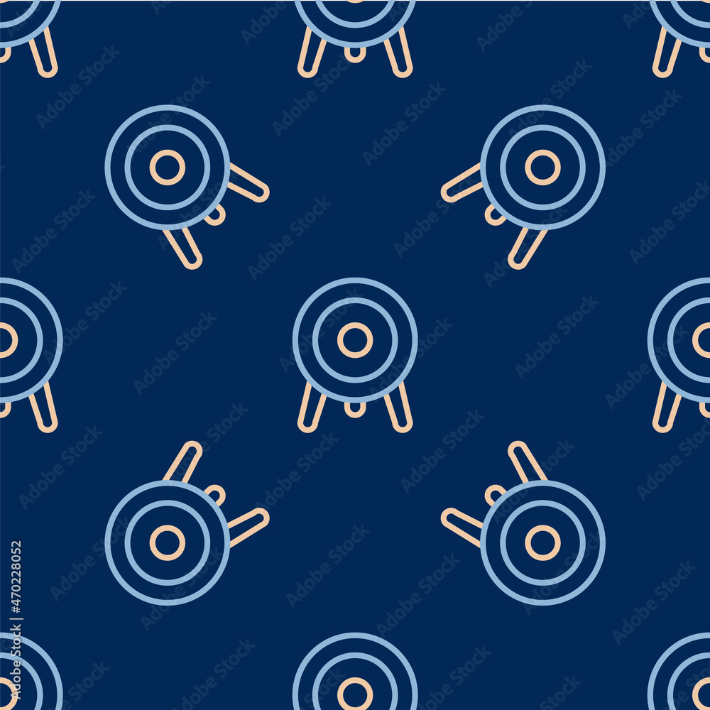 Line Target sport icon isolated seamless pattern on blue background. Clean target with numbers for shooting range or shooting. Vector Line Target sport icon isolated seamless pattern on blue background. Clean target with numbers for shooting range or shooting. Vector