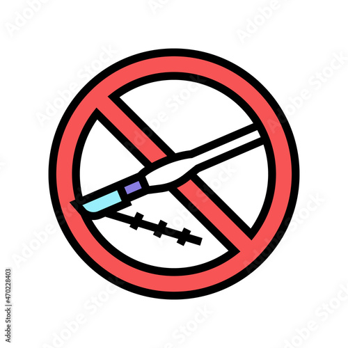 plastic surgery addiction color icon vector. plastic surgery addiction sign. isolated symbol illustration