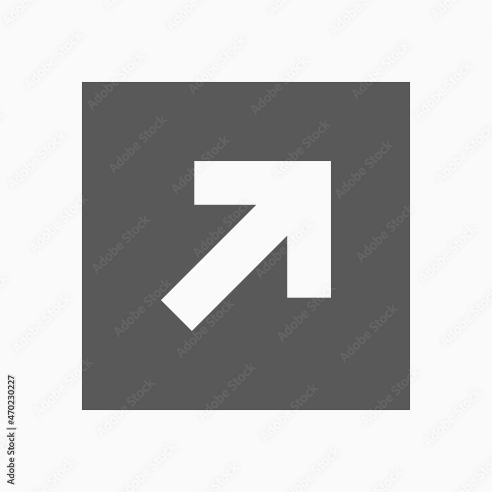 arrow right up icon, arrow vector
