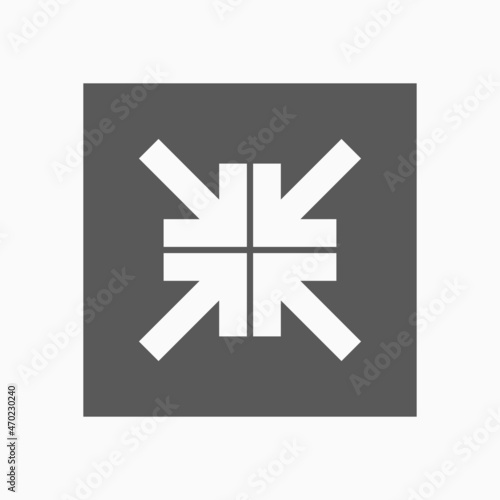 arrow shrink icon, arrow vector