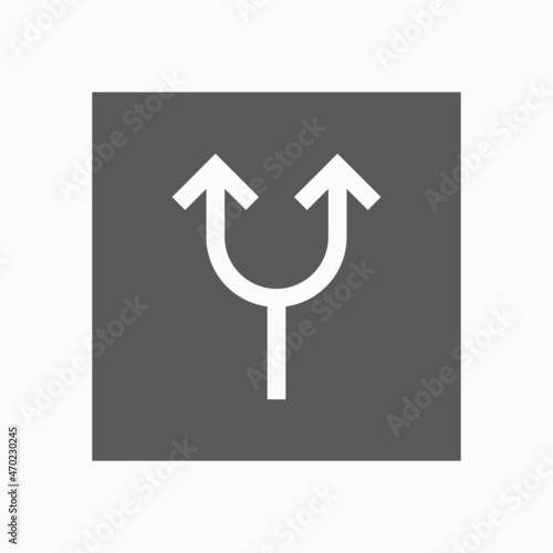 arrow split icon, arrow vector