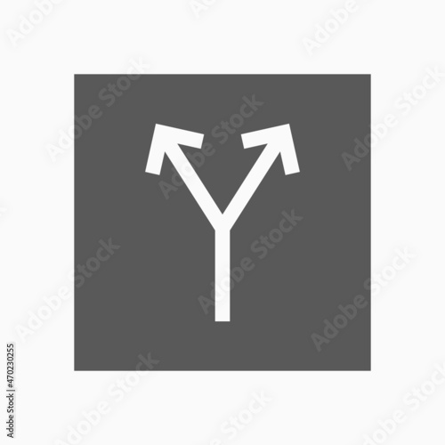 arrow split icon, arrow vector