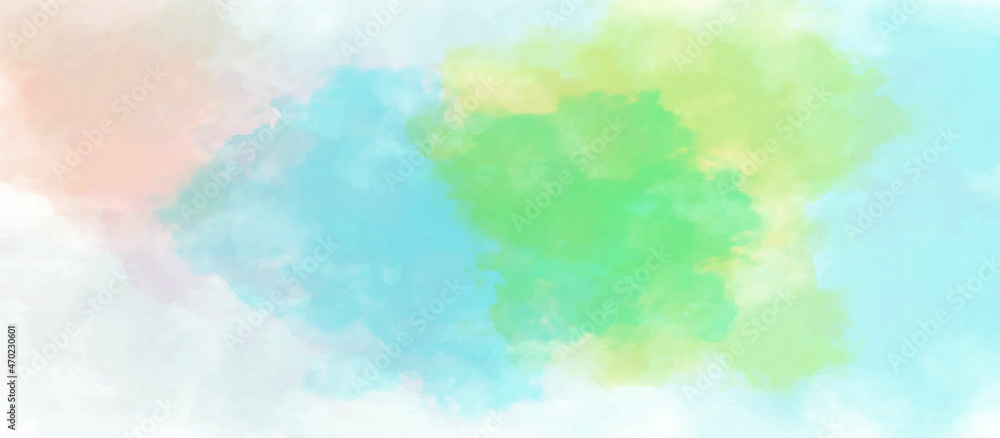 Soft Cloud sky subtle background pastel gradient color for sky, softgreen ,yellow,  cloud nature . abstract sky background in sweet color.