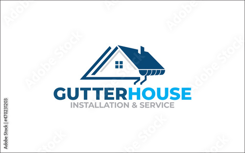 Illustration graphic vector of gutter installation and repair service logo design template-05