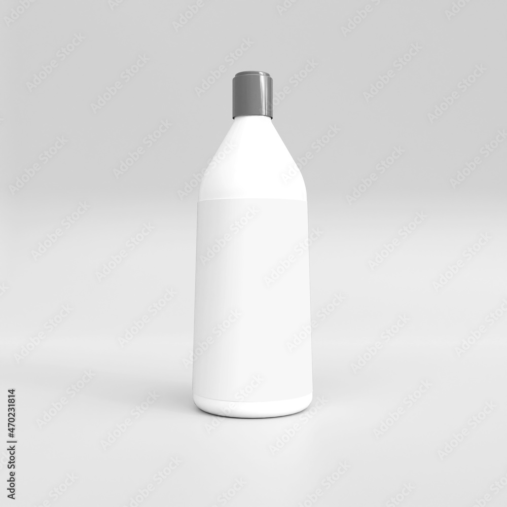 Plastic bottle mockup. Template for mock up your design. 3d illustration Plastic bottle mockup. Template for mock up your design. 3d illustration