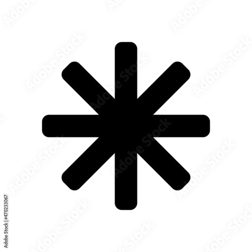 asterisk icon, mark vector, information illustration
