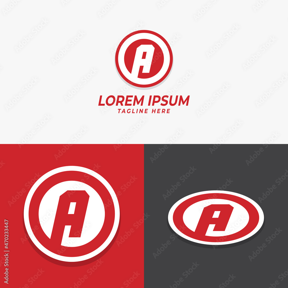 a initial circle logo template vector a initial circle logo template vector