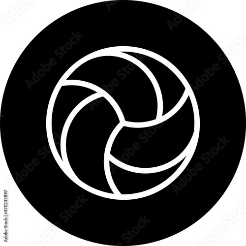volley ball glyph icon