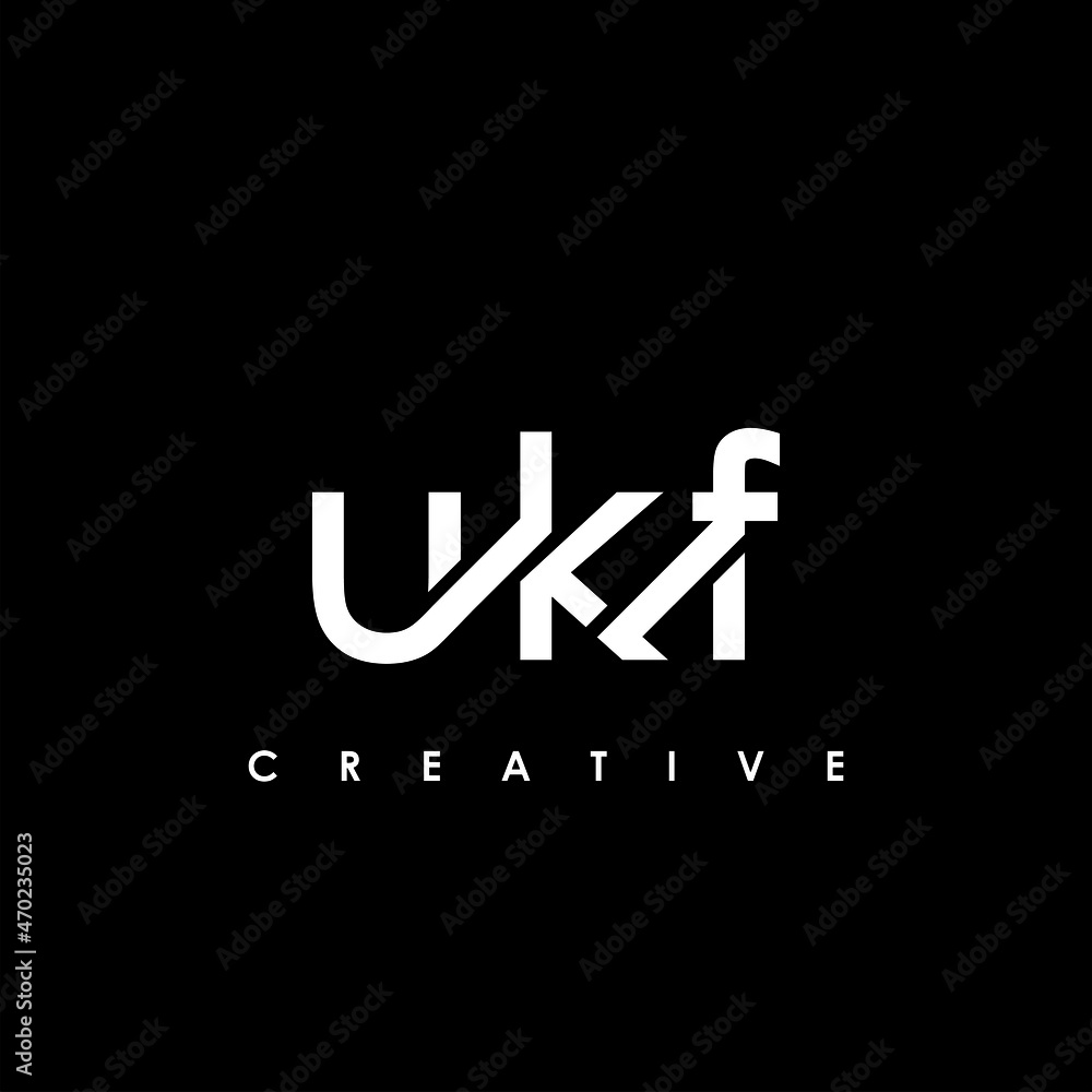 Fototapeta premium UKF Letter Initial Logo Design Template Vector Illustration