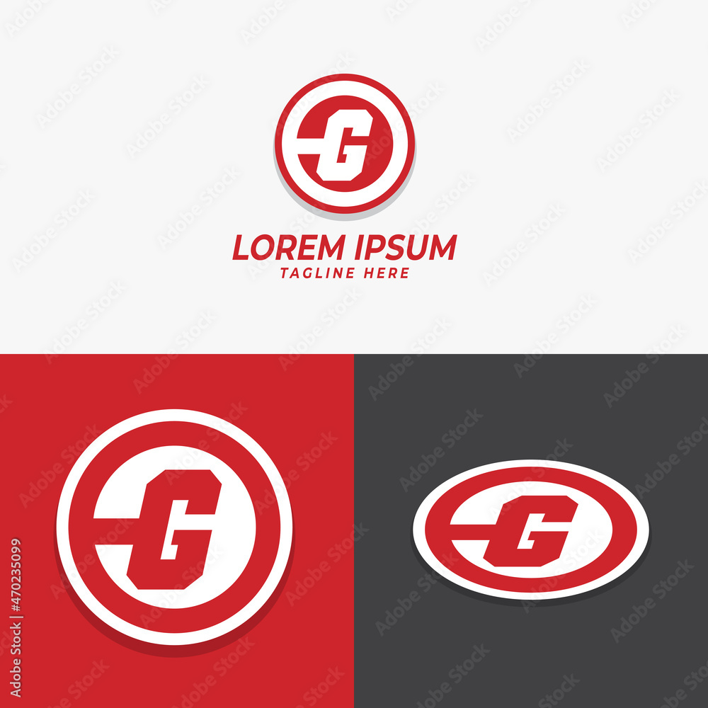g initial circle logo template vector g initial circle logo template vector