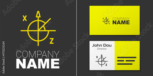 Logotype line Trigonometric circle icon isolated on grey background. Logo design template element. Vector