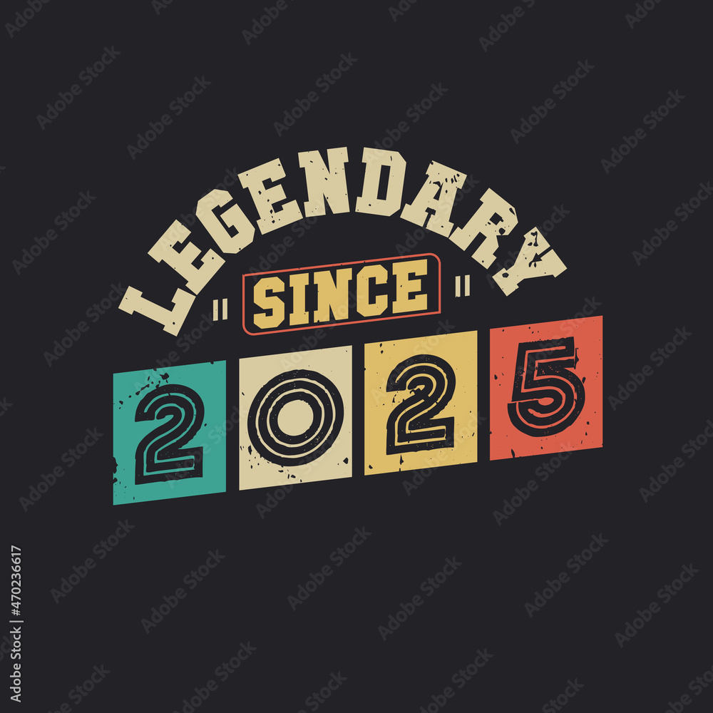 Legendary Since 2025, Vintage 2025 birthday celebration design