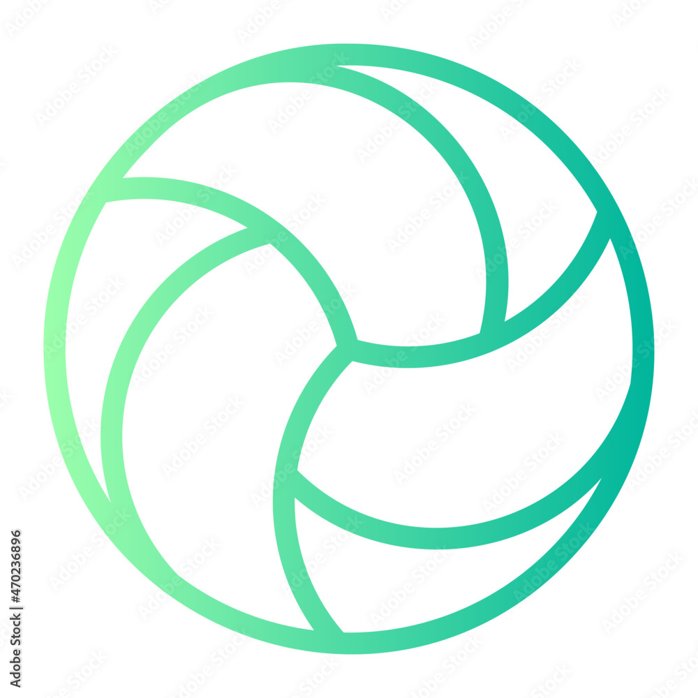 volley ball gradient icon