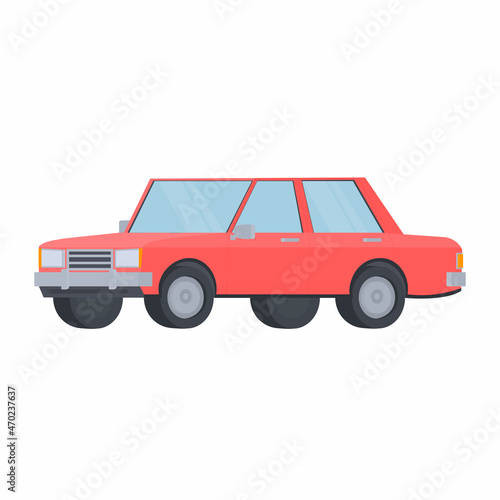 Sedan car. Vehicle, vector illustration