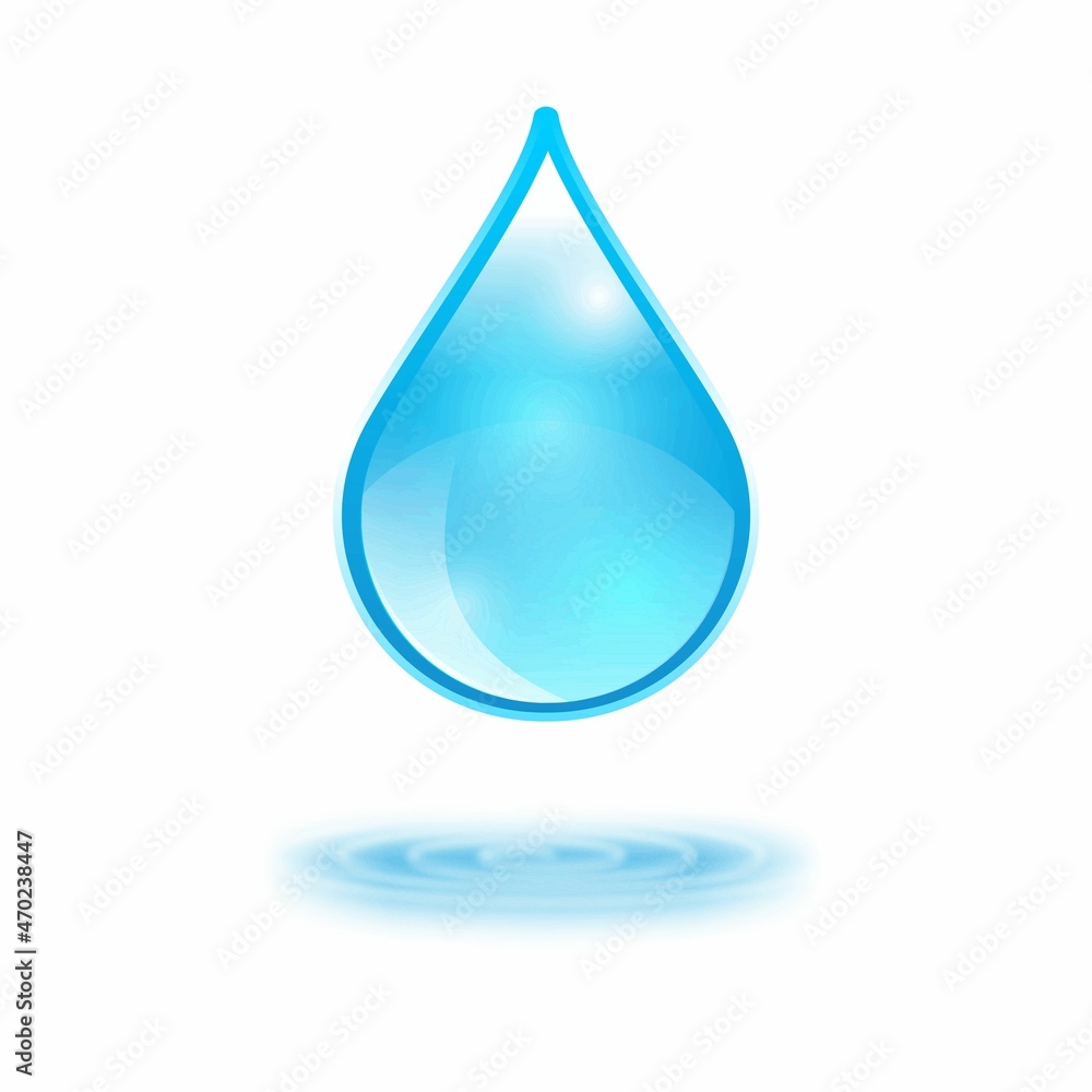 Drop of water, symbol of life and purity Drop of water, symbol of life and purity