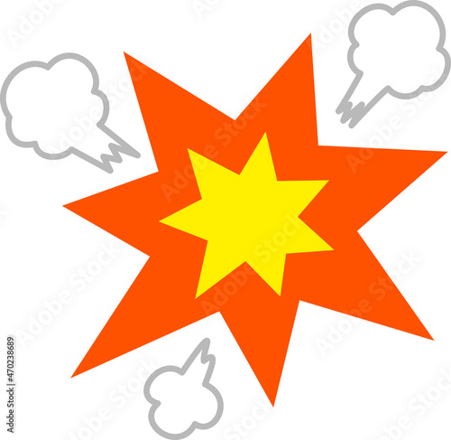 爆発のコミカルなイメージ