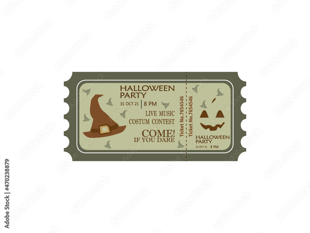 Halloween ticket collection template Free Vector Halloween ticket collection template Free Vector