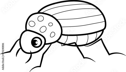 coloring book insect beetle