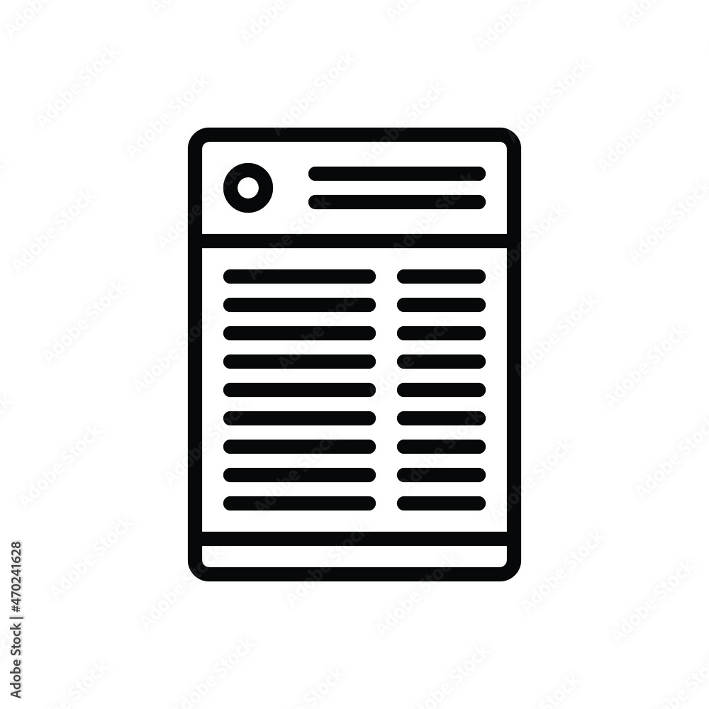 Black line icon for transcripts Black line icon for transcripts
