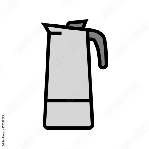 percolator pot coffee color icon vector. percolator pot coffee sign. isolated symbol illustration