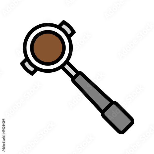 portafilter coffee tool color icon vector. portafilter coffee tool sign. isolated symbol illustration photo