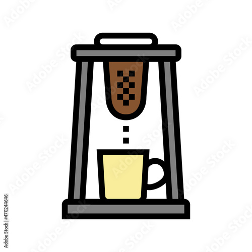 chorreador coffee color icon vector. chorreador coffee sign. isolated symbol illustration photo