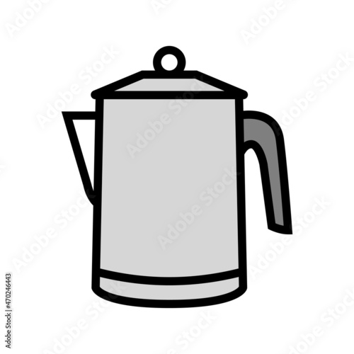 percolator coffee make equipment color icon vector. percolator coffee make equipment sign. isolated symbol illustration
