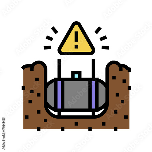 underground storage tank removal color icon vector. underground storage tank removal sign. isolated symbol illustration