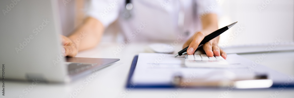 Fototapeta premium Medical Bill Codes Audit And Billing
