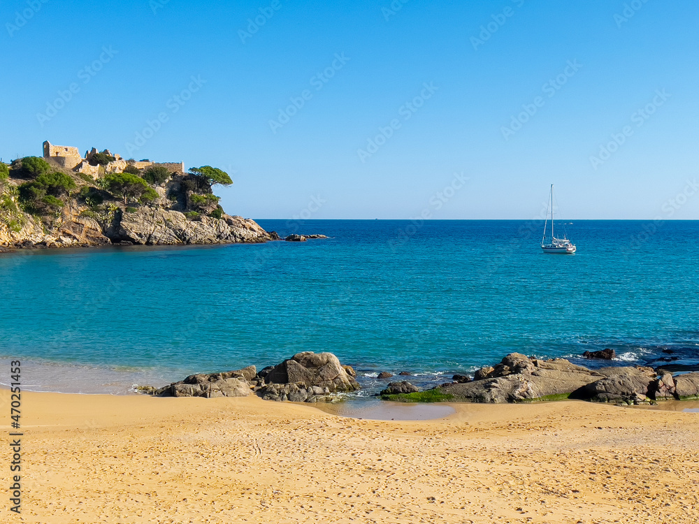 beautiful beach and rocks in Spain- Costa Brava