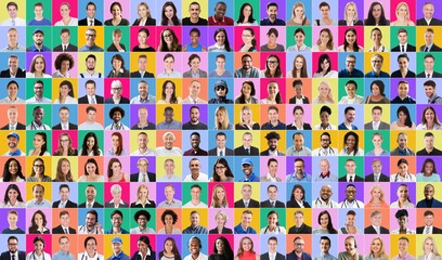 Multiethnic Faces Variation Collage