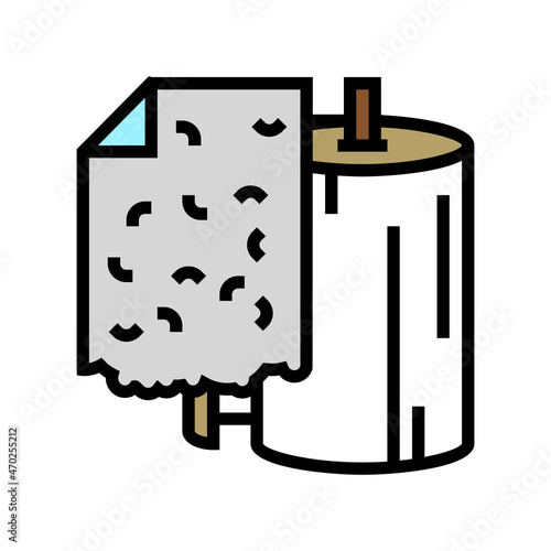 recycled paper color icon vector. recycled paper sign. isolated symbol illustration