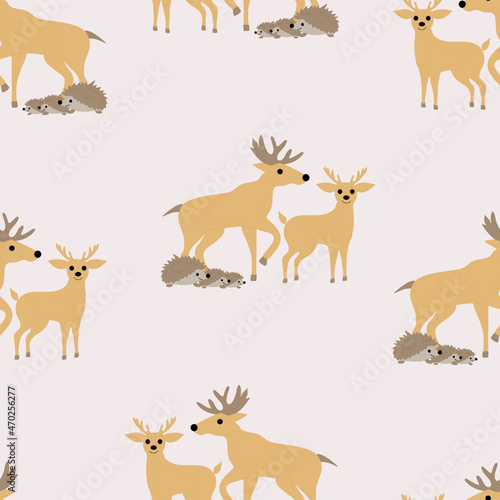 Cute woodland animals, seamless pattern design perfect to use on the web or in print © Andreea Eremia 